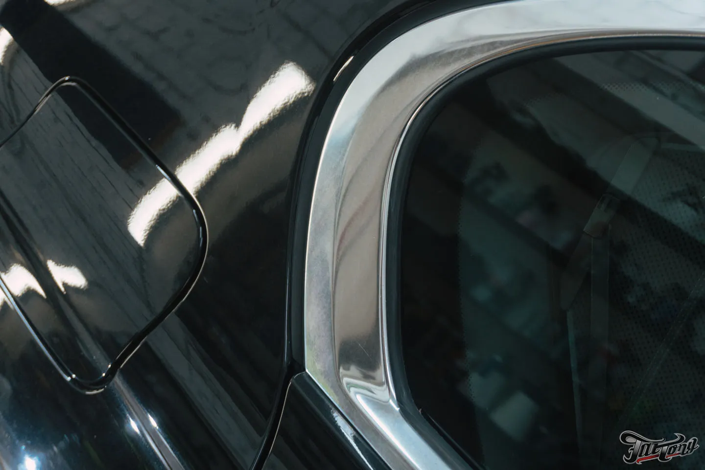 Очистка и защита хрома от реагентов на BMW 7